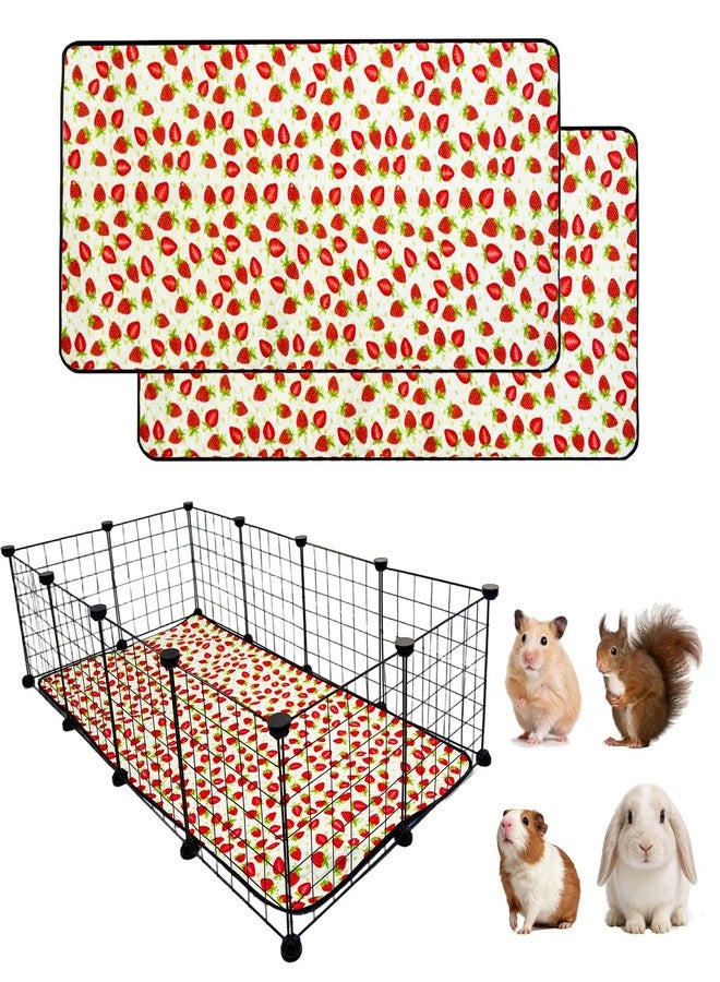 LWYMX 2 Pack Guinea Pig Cage Liners, Waterproof Reusable Guinea Pig Cage Liners,Waterproof Super Absorbent Pee Pads for Small Animals,12 in (24x48 inch) 2pack - Image 1